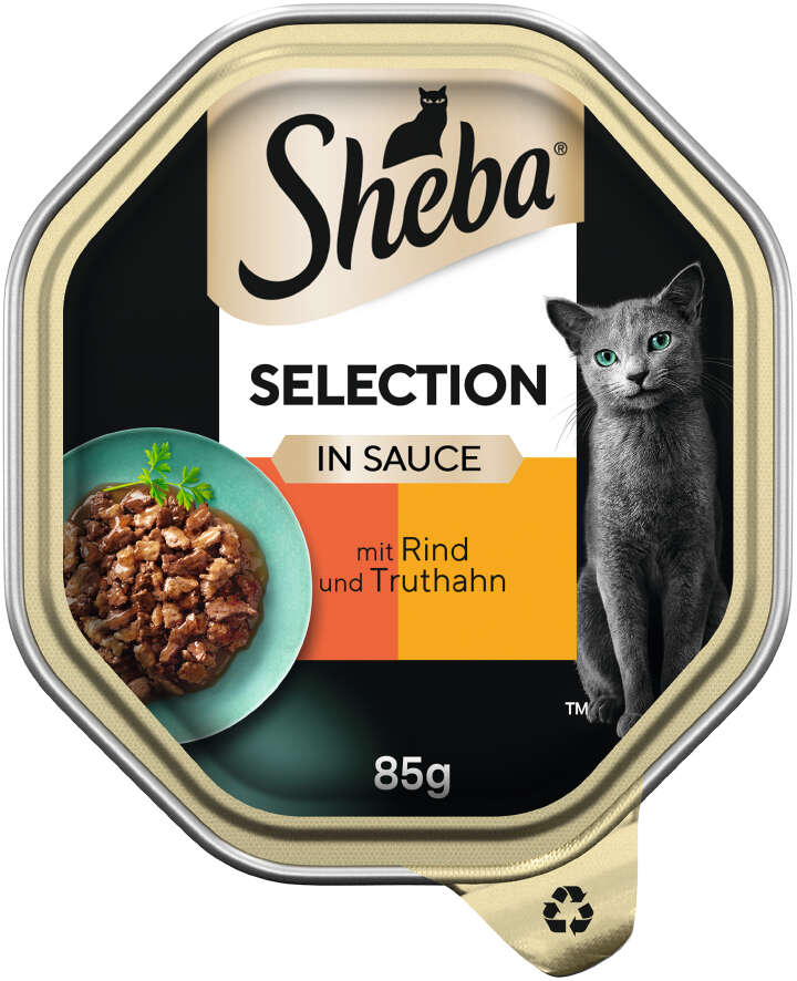 Sheba Katzen-Nassfutter Selection Rind und Truthahn in Sauce